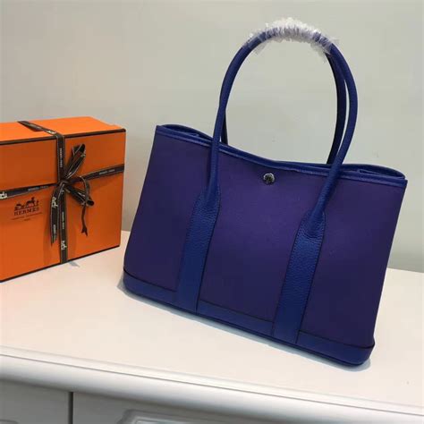 hermes blue sapphire garden party|hermes garden party bag price.